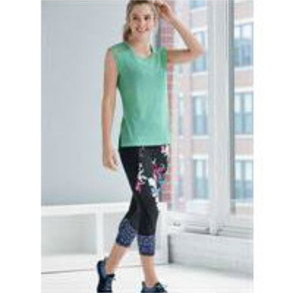 💕JOCKY💕 Mesh Trim Tee in Dark Mint Space - Picture 3 of 5